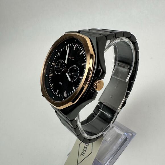 Fossil His and Her Multifunction Black Rose gold Day & Date Watch BQ2645SET - Picture 5 of 13